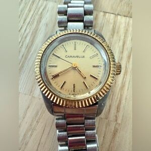 Vintage ladies caravelle two tone watch NEW BATTERY